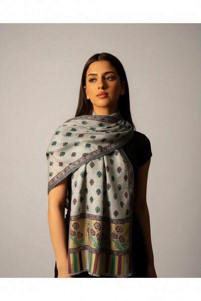 Supereme toosh kani boti with moonlight palla shawl