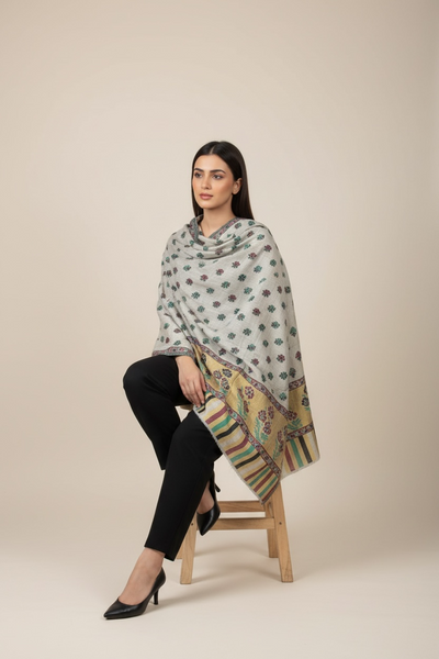 Supereme toosh kani boti with moonlight palla shawl