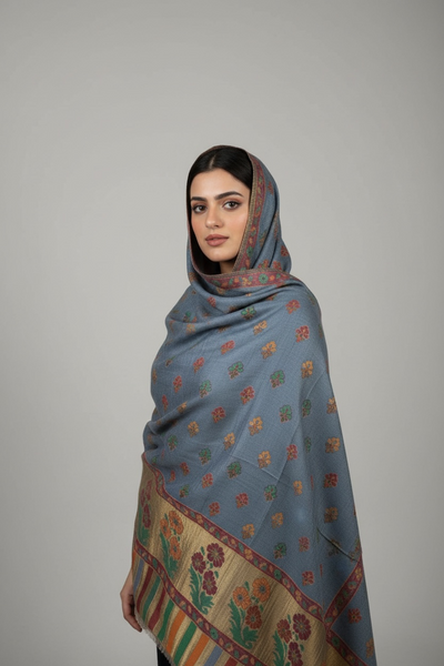 Supereme toosh kani boti with moonlight palla shawl