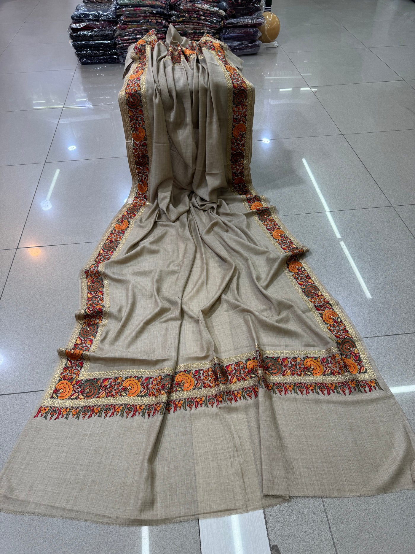 GULABKAR BORDER PASHMINA SHAWL