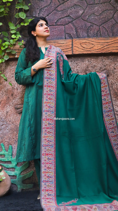 Pashmina-kani Border Shawl